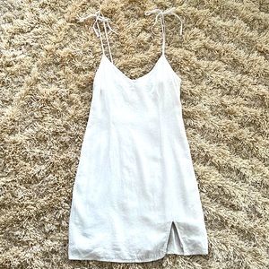 Abercrombie & Fitch White Linen Spaghetti Strap Dress Size Small